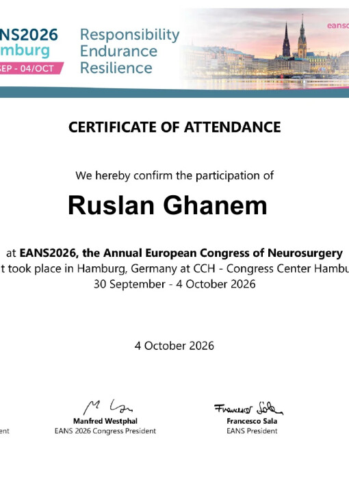 EANS2026 Certificate of Attendance