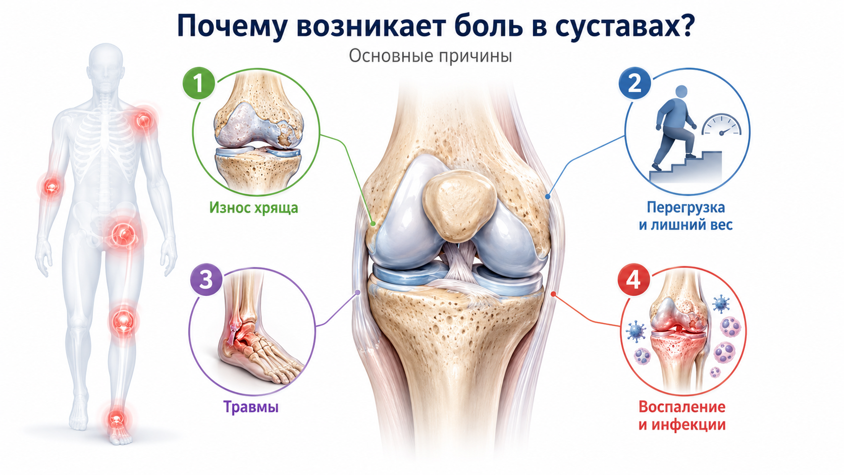 Основные причины возникновения суставной боли 